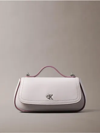 Calvin Klein Womens Hardware Monogram Crossbody Bag - Purple