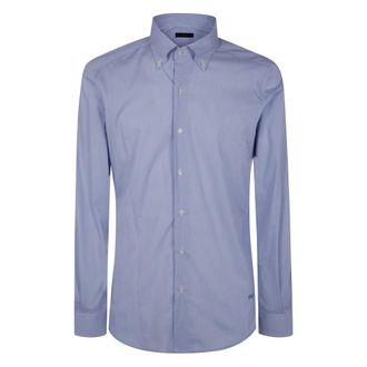 Fay Casual Knoopshirt - Heren - Casual Overhemden - Blauw - 3XL - Overhemden