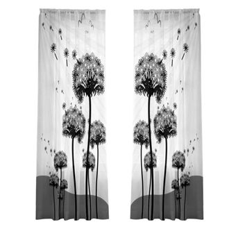 OEM Bufanda Para Ventana Con Estampado De Hojas Y Flores, 3 Unidades, 130 X 183 Cm