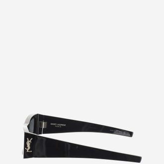 Saint Laurent Womens Logo Sunglasses Black Acetate