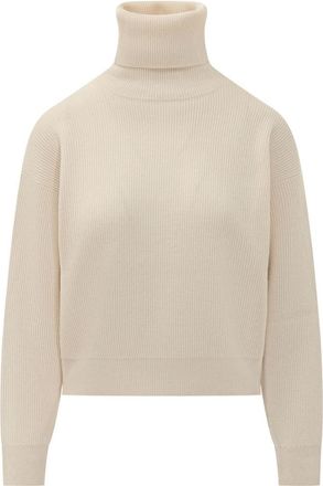 Brunello Cucinelli Beige Knitted Turtle Neck Sweater