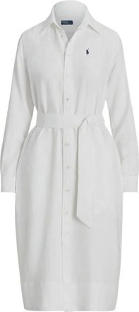 Polo Ralph Lauren Chemisier Jurk - Dames - Shirt Kleedjes - Wit - S - Katoen - Kleedjes