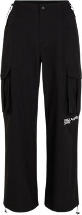 Karl Lagerfeld Cargo Broek - Dames - Straight fit broeken - Zwart - L - Broeken