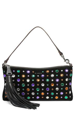 Aim&eacute;e Onyx Hour Novelty Zip Clutch in Multi Jewels at Nordstrom