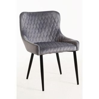 Regalos Miguel Packs Sillas Comedor - Pack 6 Sillas Sanda Terciopelo - Gris Oscuro