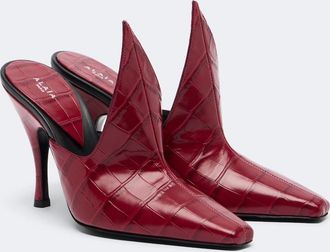 Alaia Ala&iuml;a Mules de piel grabada