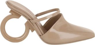 Ferragamo Adara Gancini Mule Heels, Size 5.5 D