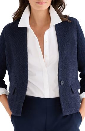Nic+Zoe Mixed Media Jacket in Dark Indigo at Nordstrom, Size Xx-Large