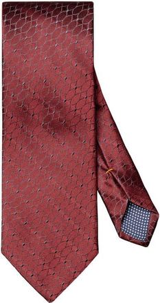 Eton Burgundy Patterned Silk Jacquard Tie in Med Red at Nordstrom