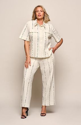 Mart Visser Liz Print Blouse Offwhite / Zwart Maxi