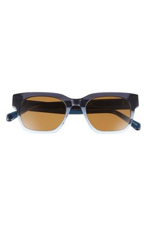 Eyebobs Numero Uno 49mm Rectangular Polarized Sunglasses in Midnight Blue /Cloud /Brown at Nordstrom
