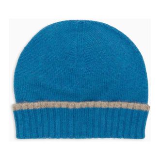 Gallo Gallo, Accessoires, unisex, Blauw, ONE Size, Kasjmier, Fold-over Kasjmier Beanie