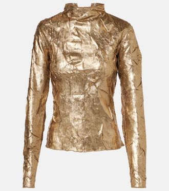 Ganni Metallic top