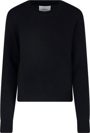 Lisa Yang Cropped Classic Crew Neck Knit Sweater