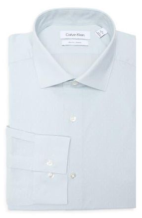 Calvin Klein Slim Fit Stretch Dress Shirt in Sage at Nordstrom Rack, Size 15.5 - 32/33