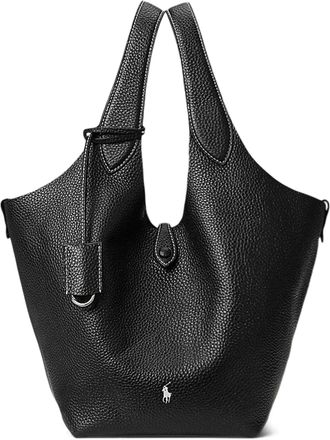 Polo Ralph Lauren Soft Pebbled Leather Bag With Spacious Silhouette