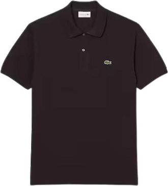 Lacoste Trui met ronde hals en klein logo - Heren - Polos - Bruin - XL - Tops