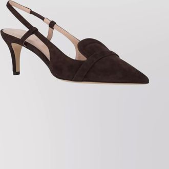 Parosh leather slingback pumps