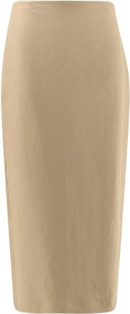 Max Mara Back Slit Midi Skirt