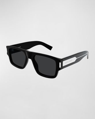 Saint Laurent Mens SL 659 Acetate Rectangle Sunglasses