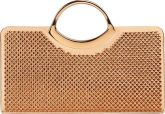 Lady Couture Tango Rhinestone Satin Clutch in Gold at Nordstrom Rack