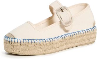Free People Womens Surfside Maryjane Espadrille In Cream