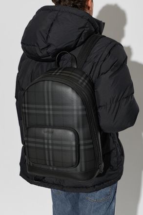 Burberry Backpack With Logo, Mens, Black