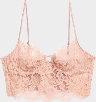 Kiki De Montparnasse Camille Scalloped Lace Longline Bra