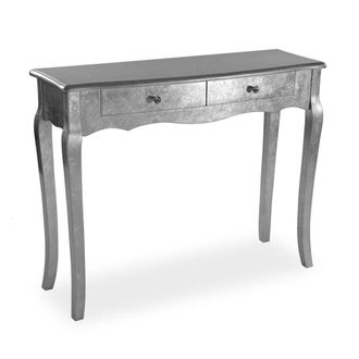 VERSA Consola para la entrada en madera aglomerada plata