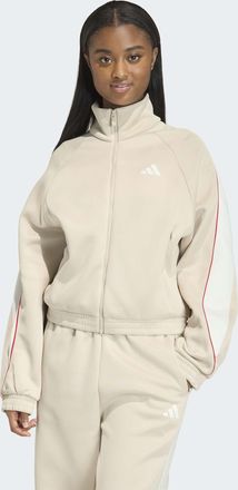 adidas Trainingsjacke ADIDAS SPORTSWEAR W STADIUM TT, Damen, Gr. XXL, crystal linen, sanftes wei&szlig;, Obermaterial: 67% Polyester, 33% Baumwolle, Jacken Trainin