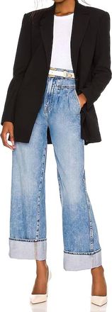 GRLFRND Morgan Pleated High Rise Jean In Riverside