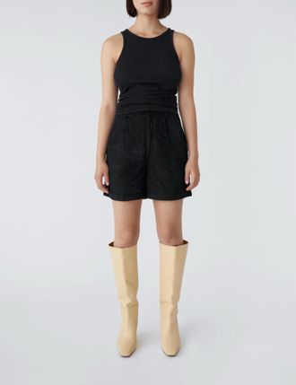Deadwood Suzy Suede Shorts In Black