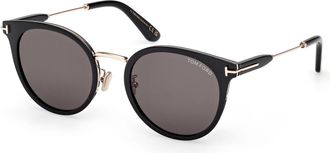 Tom Ford Smoke Round Unisex Sunglasses FT1244-K 01A 54