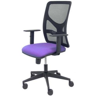 Piqueras y Crespo Silla Motilla Malla Negra Asiento Bali Lila Brazo Regulable