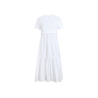 Patou Dress E26 - female - Patou - Midi Dresses - White - S - Dresses