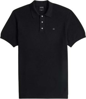 G-Star Gebreide Polo - Heren - Polos - Zwart - XL - Katoen - Tops