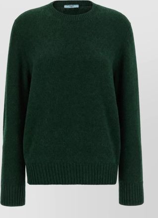 Prada cashmere wool ribbed crewneck jumper