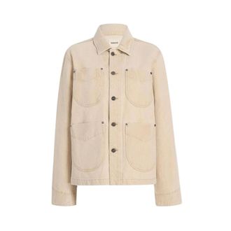 Khaite Dames, Jassen, Beige, Maat: M Katoen