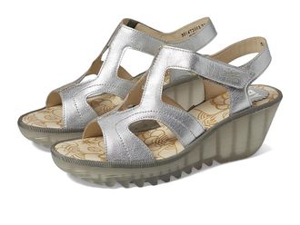 FLY London YOTU472FLY Womens Shoes Silver Idra : EU 40 (US Womens 9-9.5) M, Leather