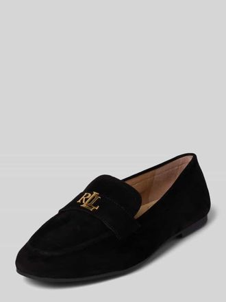 Lauren Ralph Lauren Loafer aus Leder mit Label-Applikation Modell AVERI III in Black, Gr&ouml;&szlig;e 39,5