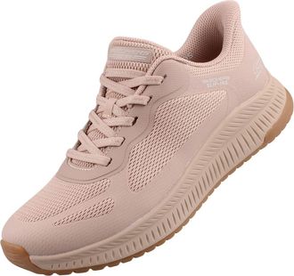 Skechers Womens Bobs Squad 4 Staple Look Slip-On Sneakers, Natural Mesh, 6.5 UK