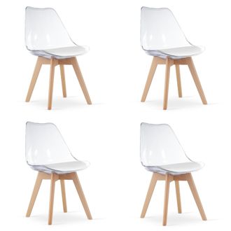 OEM Silla Mark - Transparente / Patas Naturales X 4