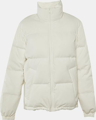 Sandro White Synthetic Puffer Jacket