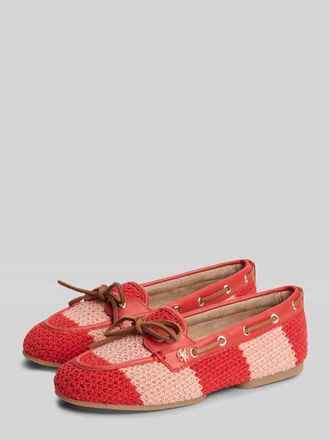 Tommy Hilfiger Loafer in Strukturoptik mit Schleife in Rot, Gr&ouml;&szlig;e 36