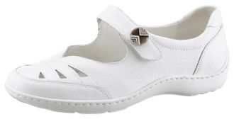 Waldl&auml;ufer Klettschuh WALDL&Auml;UFER, Damen, Gr. 10 (44,5), weiss (wei&szlig;), Nappaleder, Schuhe Klettschuh, Spangenschuh, Sandale, Komfortschuh in Komfortweite H (=sehr