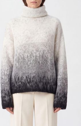 Liu Jo Abstract Pattern Relaxed Fit Wool and Alpaca Blend Jumper