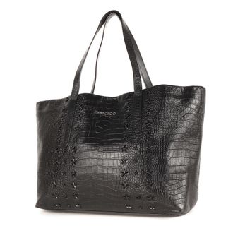 Jimmy Choo London Black Leather Tote Bag (Pre-Owned)