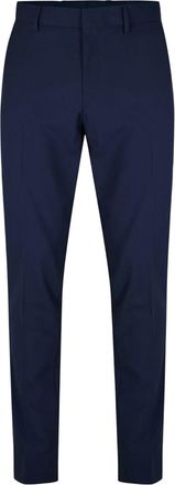 HUGO BOSS Heren Gestreepte Slim Fit Chinos (Marineblauw)
