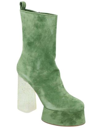 Christian Louboutin Womens Suede Izamayaz Boot, Never Worn (Authentic Pre- Loved)