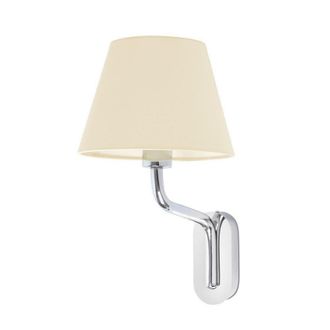 Netlighting Eterna Wall Light with Shade Chrome E27 in Grey
